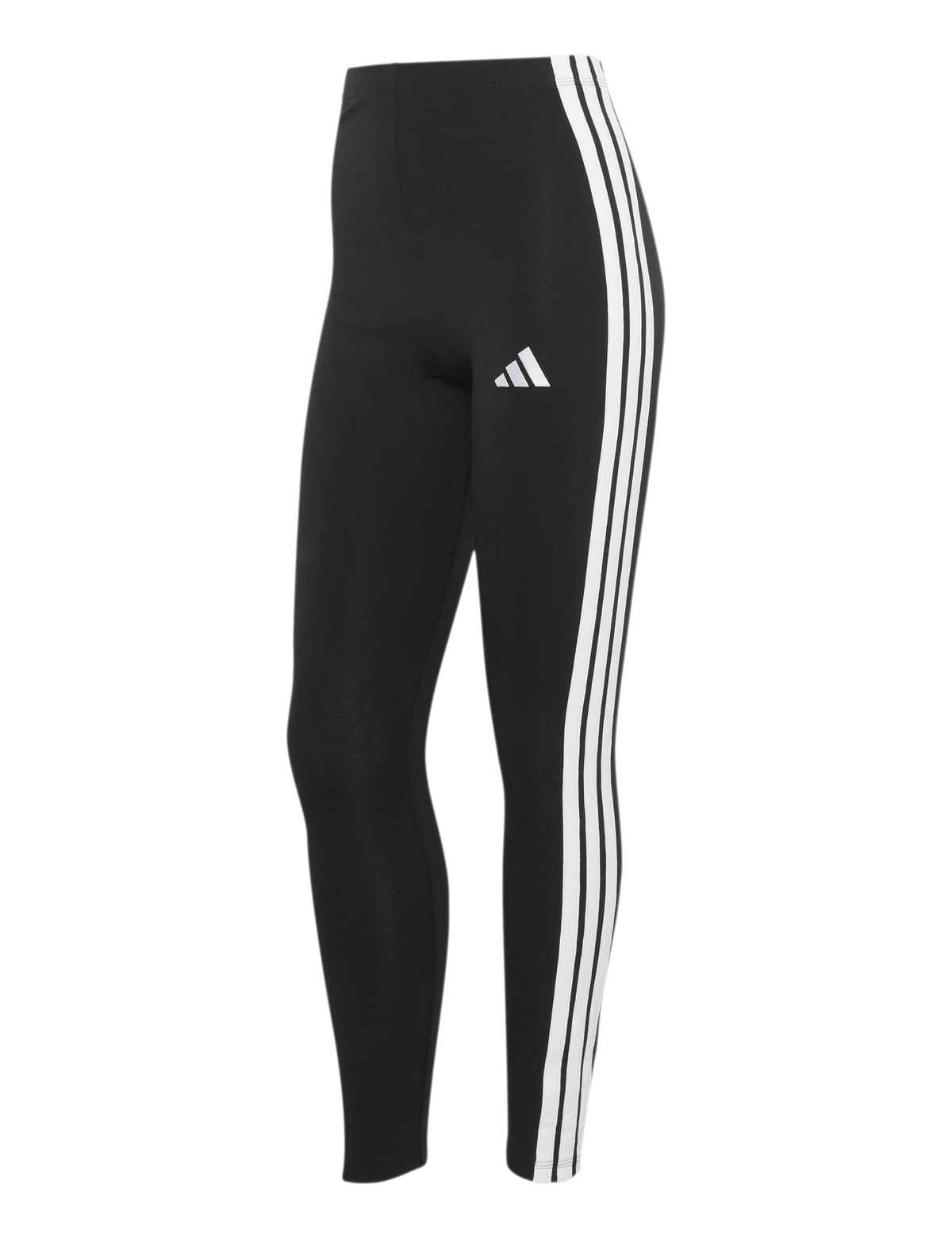 Essentials 3-Stripes Cotton Leggings - Black/White