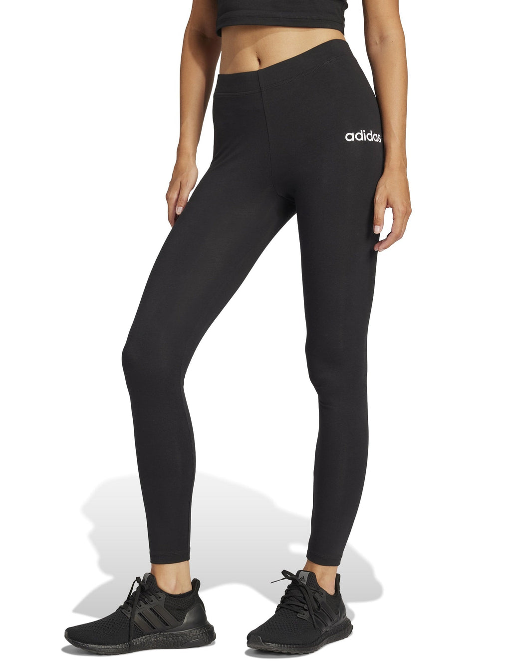 Essentials Linear Cotton Leggings - Black/White