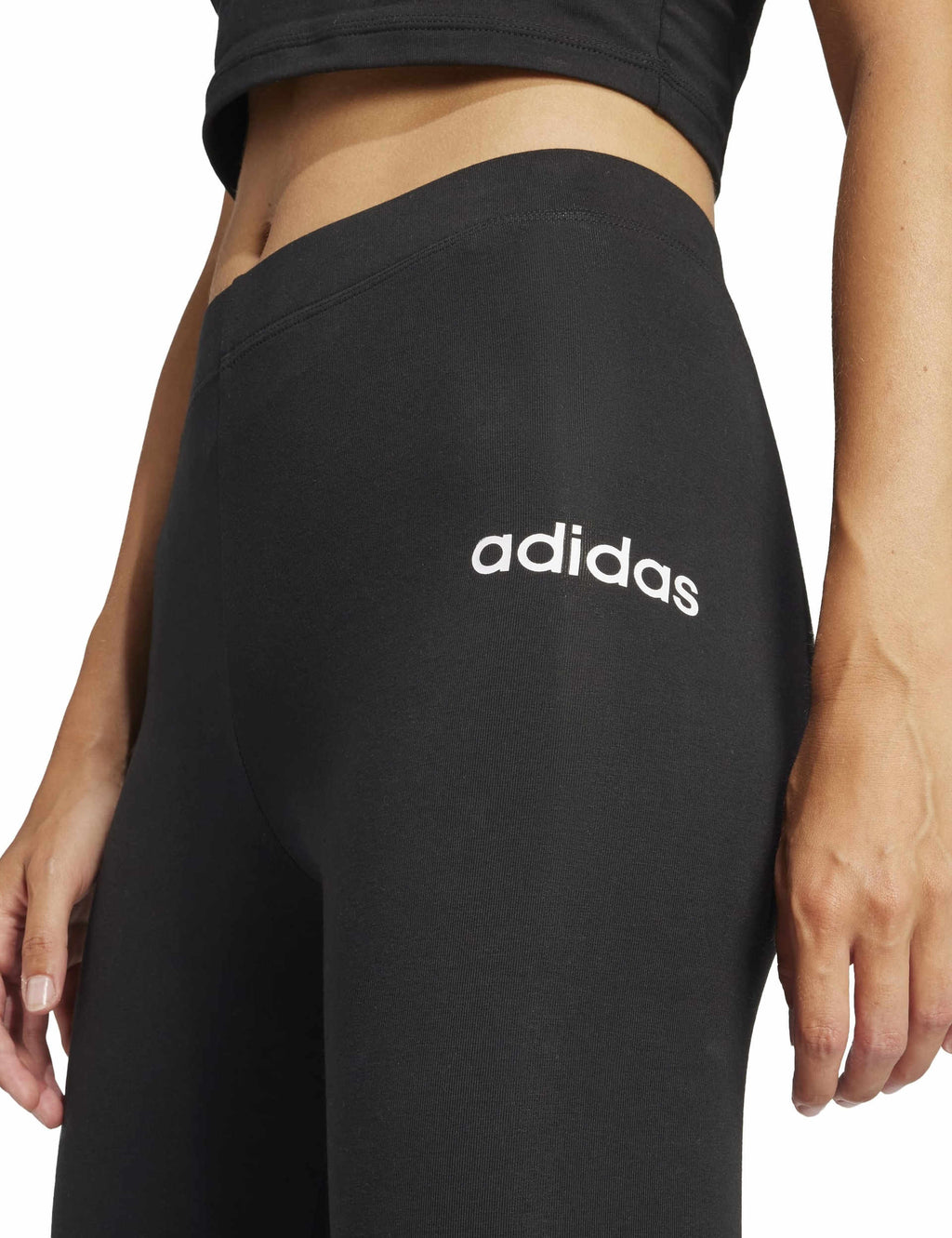 Essentials Linear Cotton Leggings - Black/White