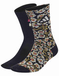 adidas Farm Socks 2 Pair Pack - Multicolor/Black/Tactile Red/St Tropic Bloom