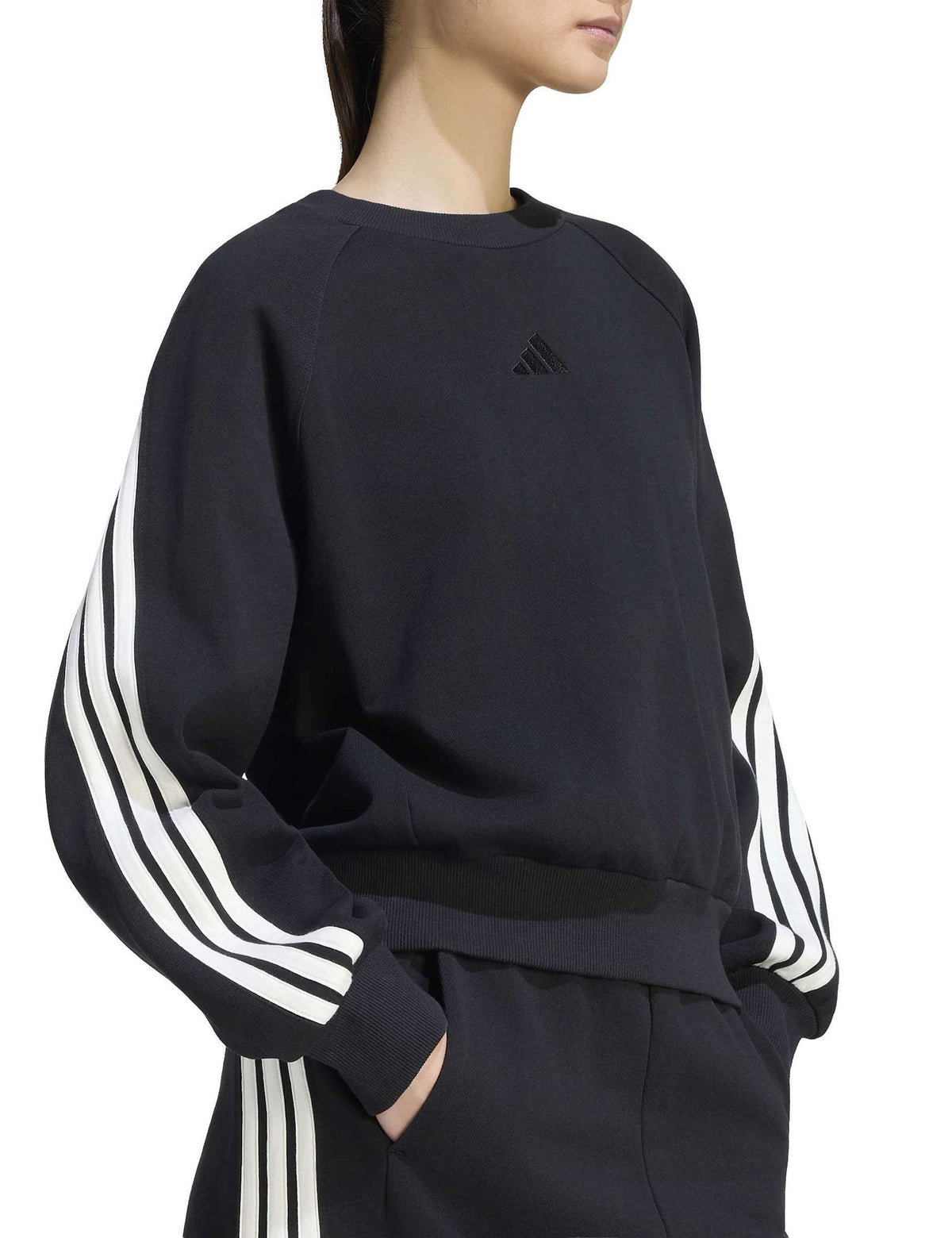 adidas Kit 3-Stripes Sweatshirt - Black/Off White