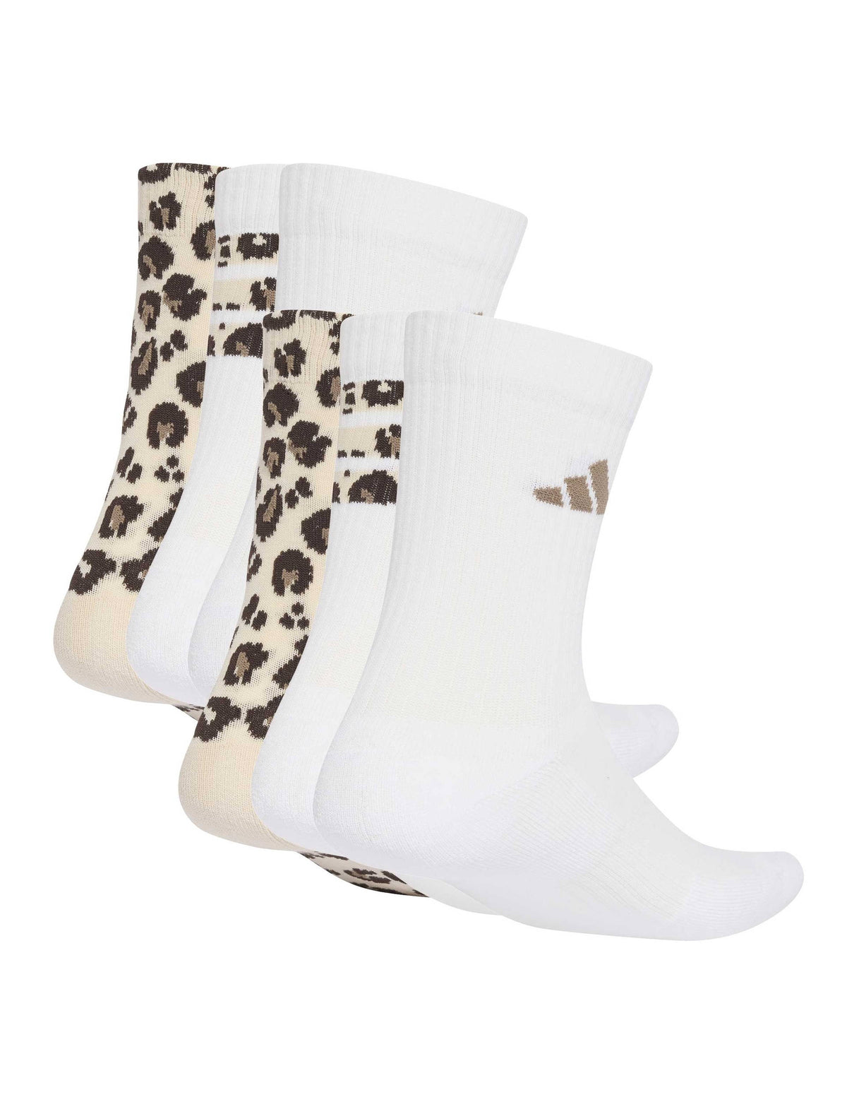 Leo Graphic Socks 3 Pair Pack - Crystal Linen/Khaki Six/Dark Brown