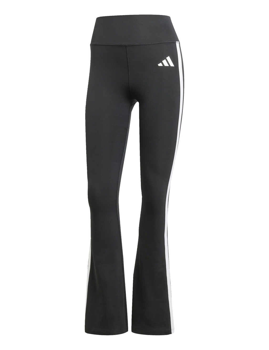 Optime Essentials 3-Stripes Flared Leggings - Black/White