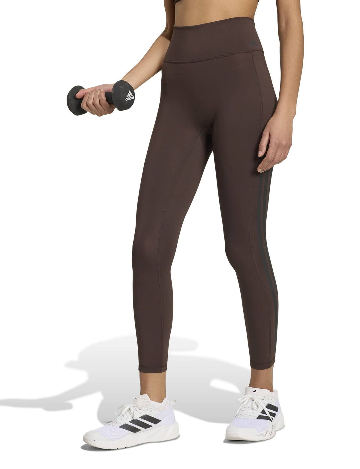 Optime Workout 3-Stripes 7/8 Leggings - Aurora Coffee