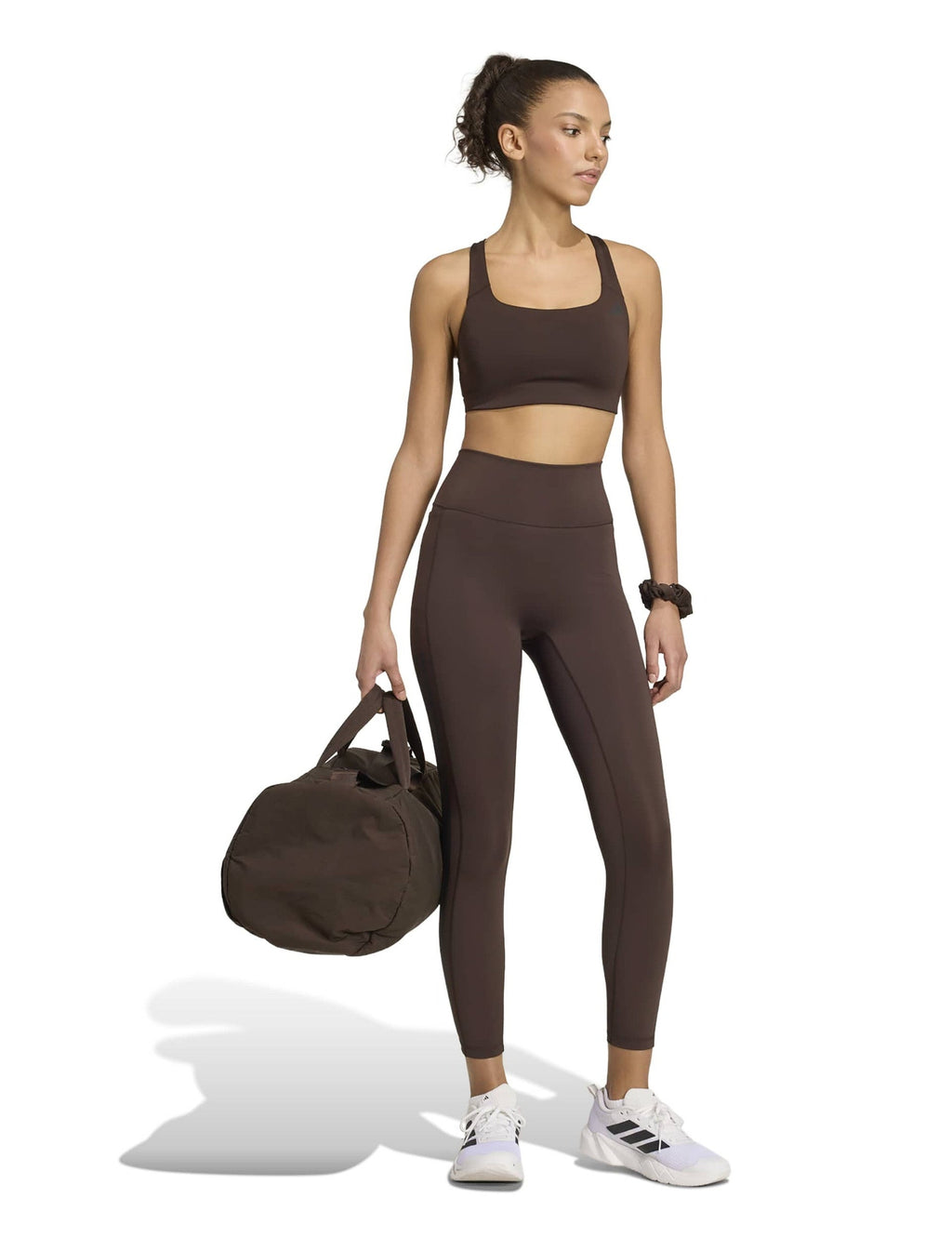 Optime Workout 3-Stripes 7/8 Leggings - Aurora Coffee