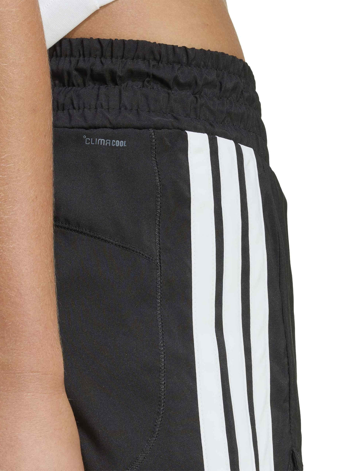 Pacer Workout Woven High Waisted Shorts - Black/White