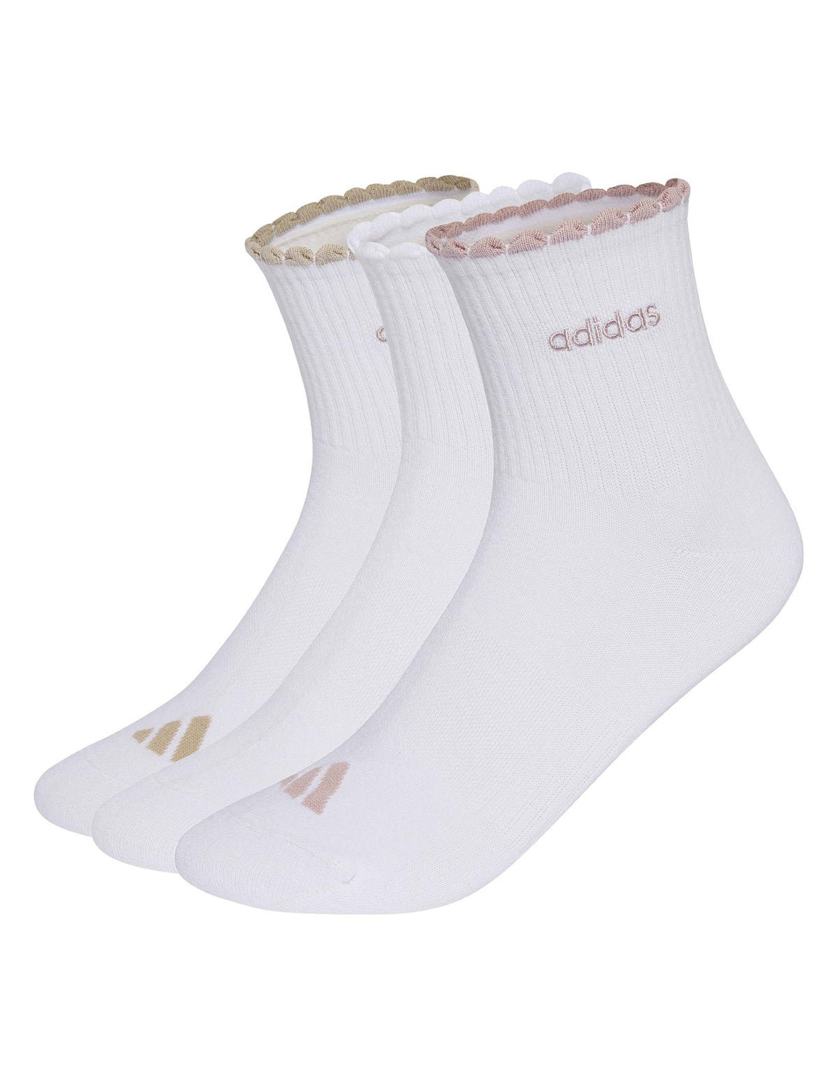 Quarter Sock 3 Pair Pack - White/Wonder Beige/Wonder Taupe/Dual Lilac