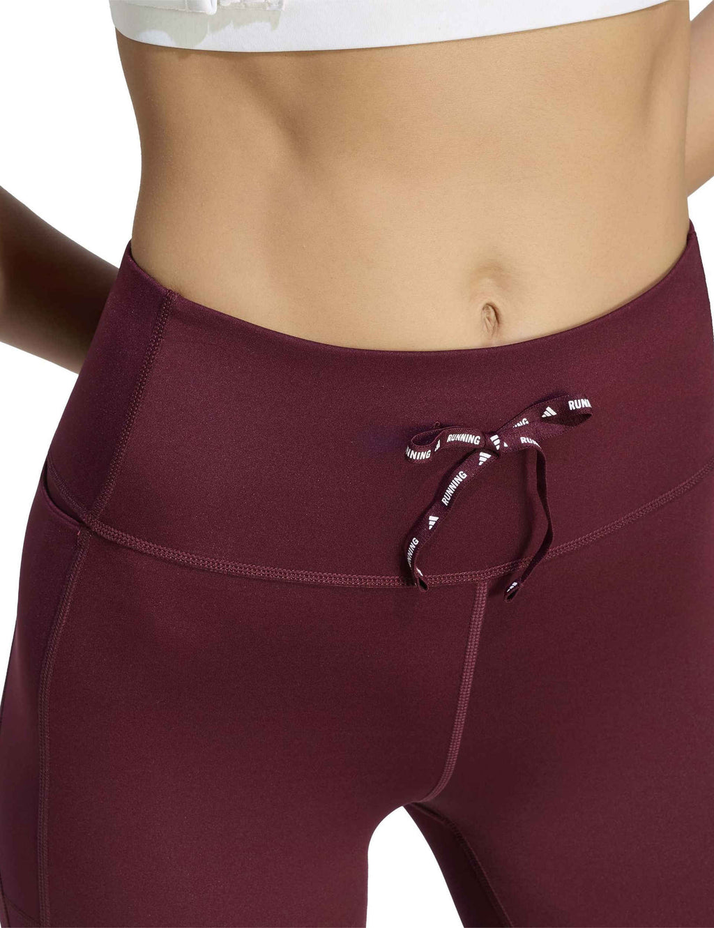 Run Essentials Full Length Leggings - Maroon