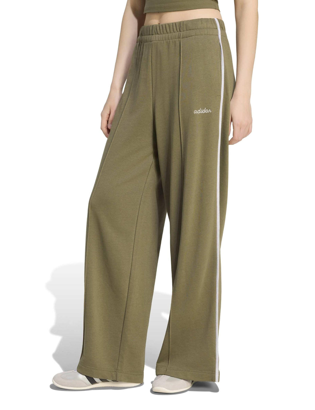 Seasonal Essentials Colorpop Joggers with Embroidered Graphic - Olive Strata/Light Solid Grey