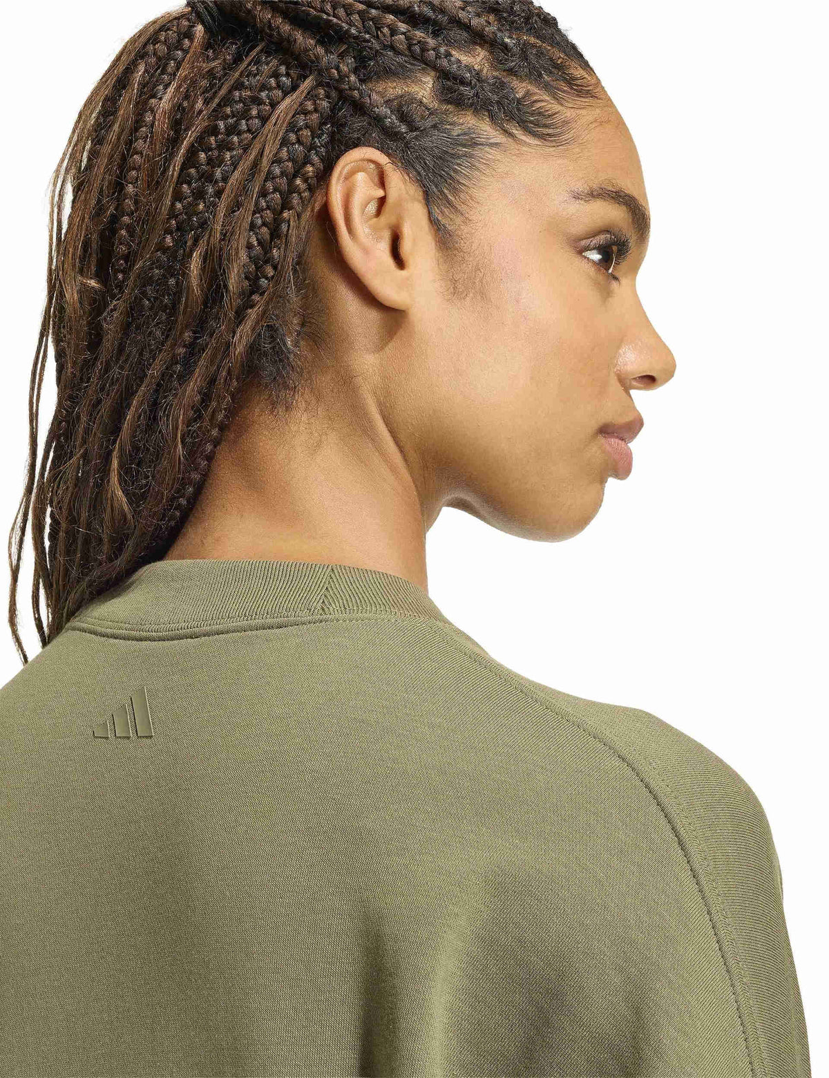Seasonal Essentials Colorpop Sweatshirt - Olive Strata/Light Solid Grey