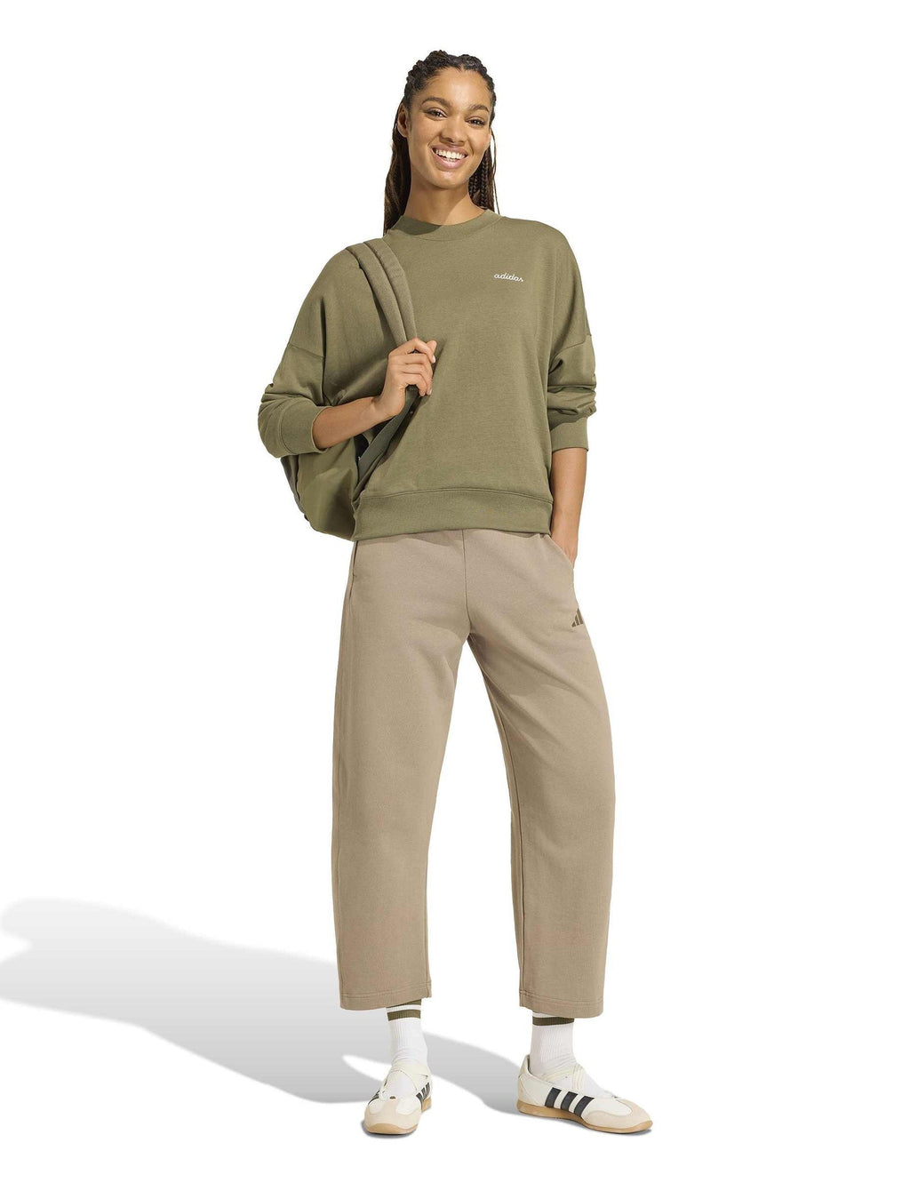 Seasonal Essentials Colorpop Sweatshirt - Olive Strata/Light Solid Grey