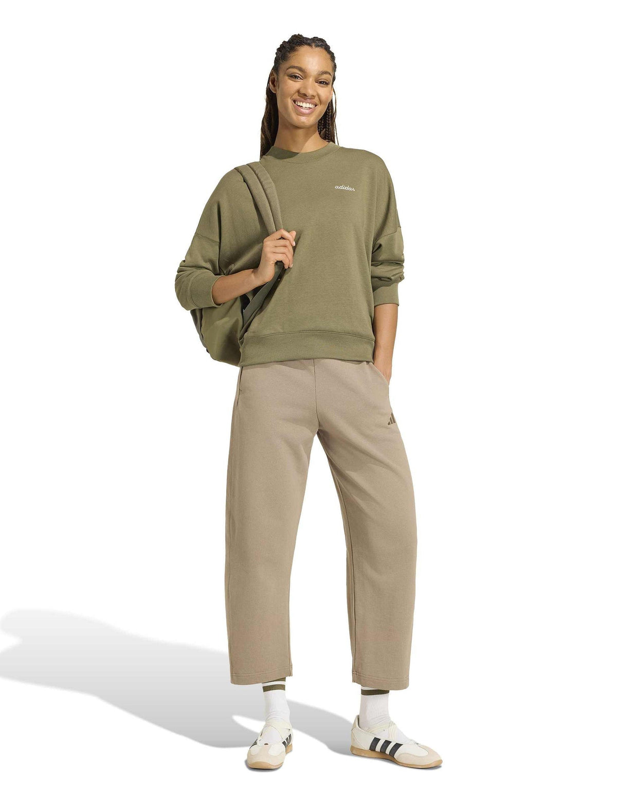 Seasonal Essentials Colorpop Sweatshirt - Olive Strata/Light Solid Grey