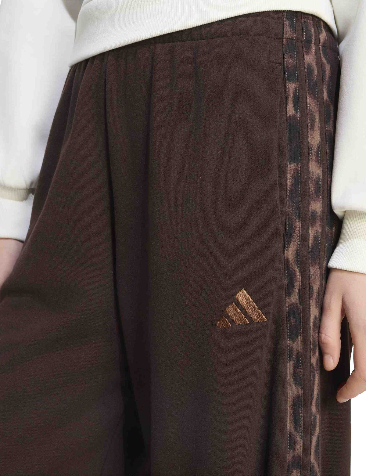 Seasonal Essentials Animal Print 3-Stripes Joggers - Aurora Coffee/Multicolor/Preloved Brown
