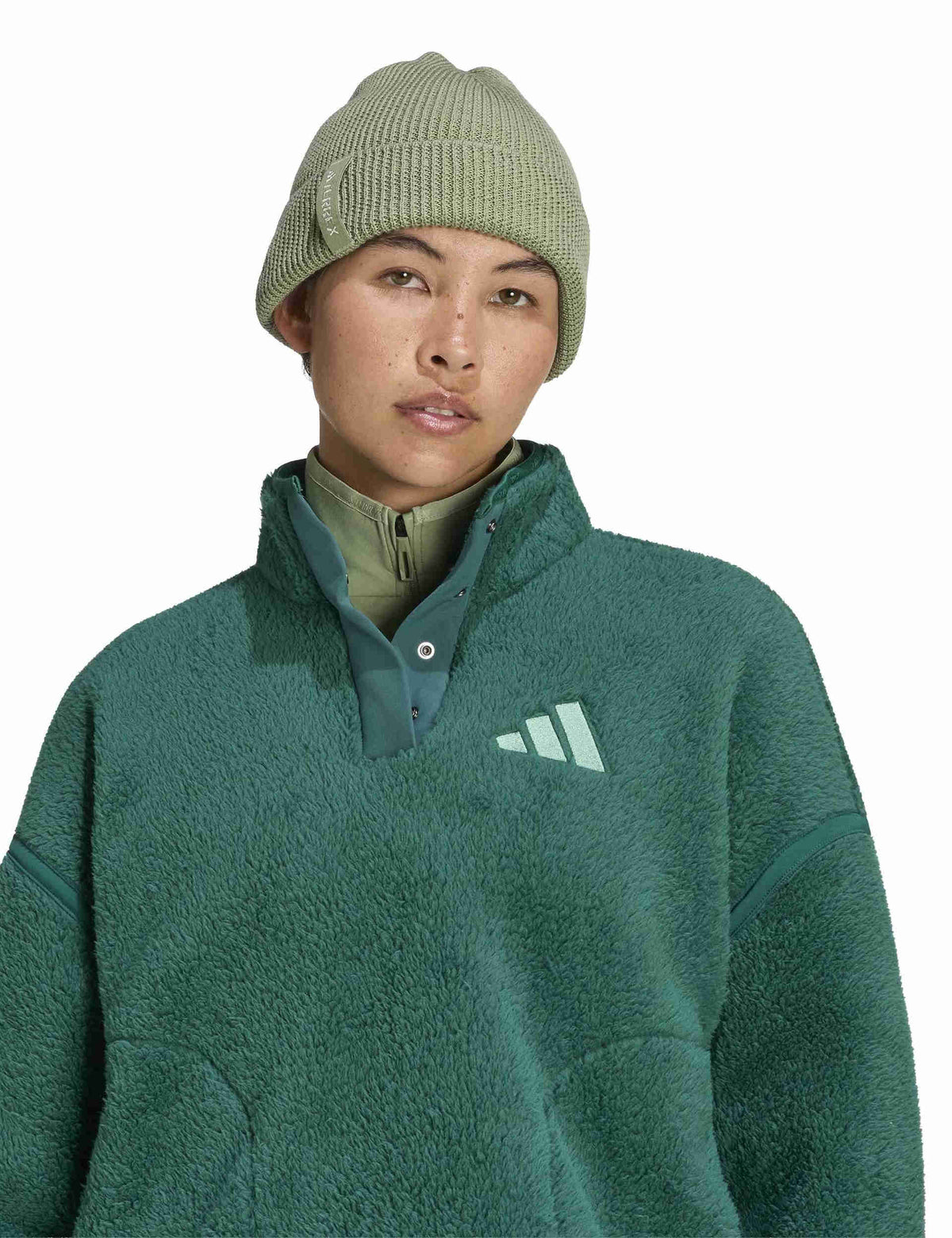 Terrex Multi High Pile Fleece Pullover - Collegiate Green