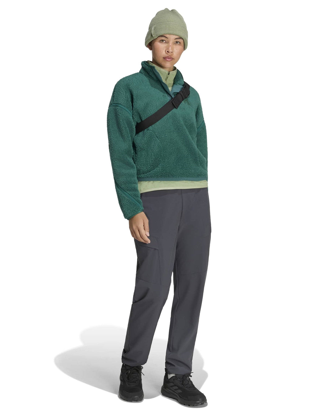 Terrex Multi High Pile Fleece Pullover - Collegiate Green