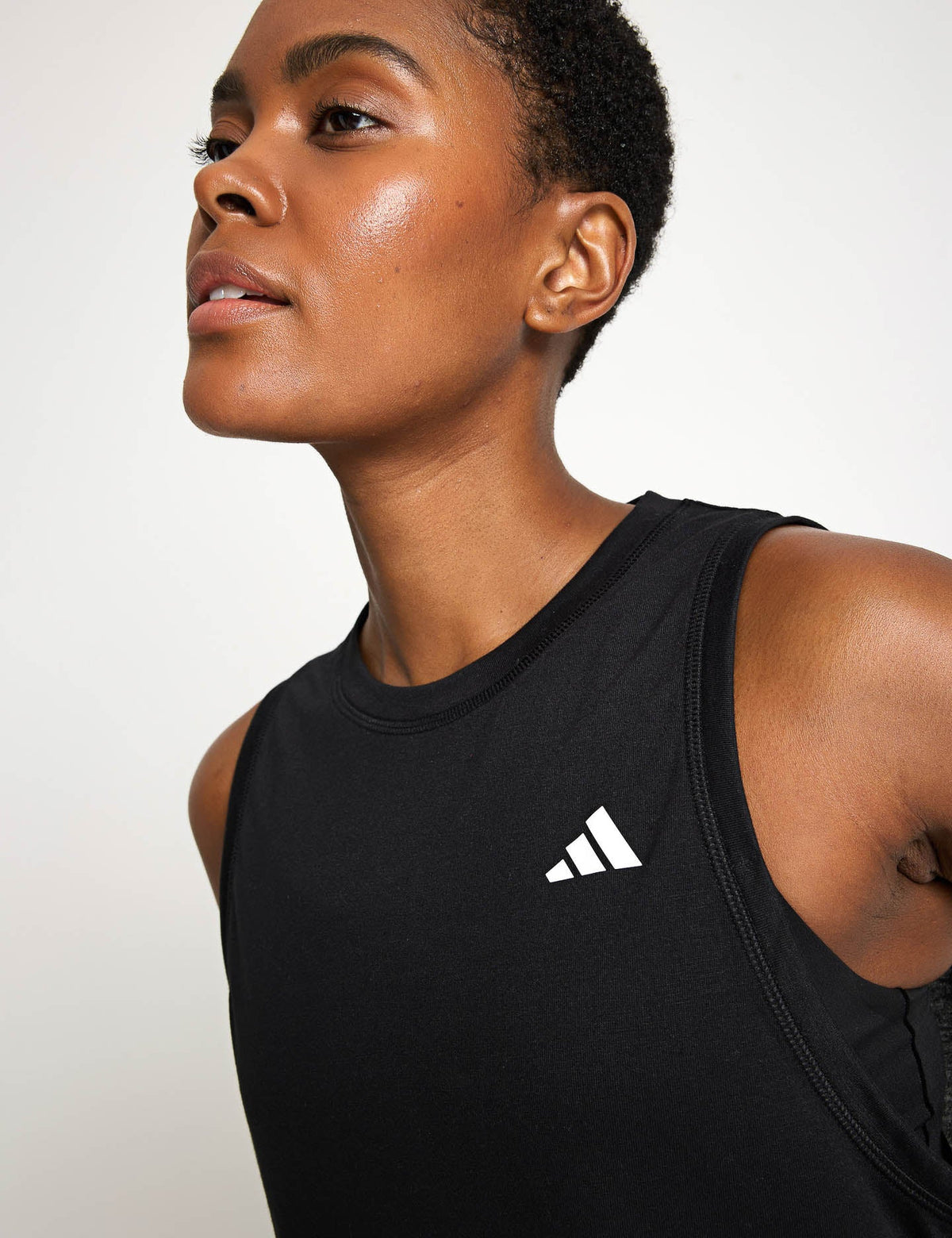 Train Essentials Boxy Workout Tank Top - Black