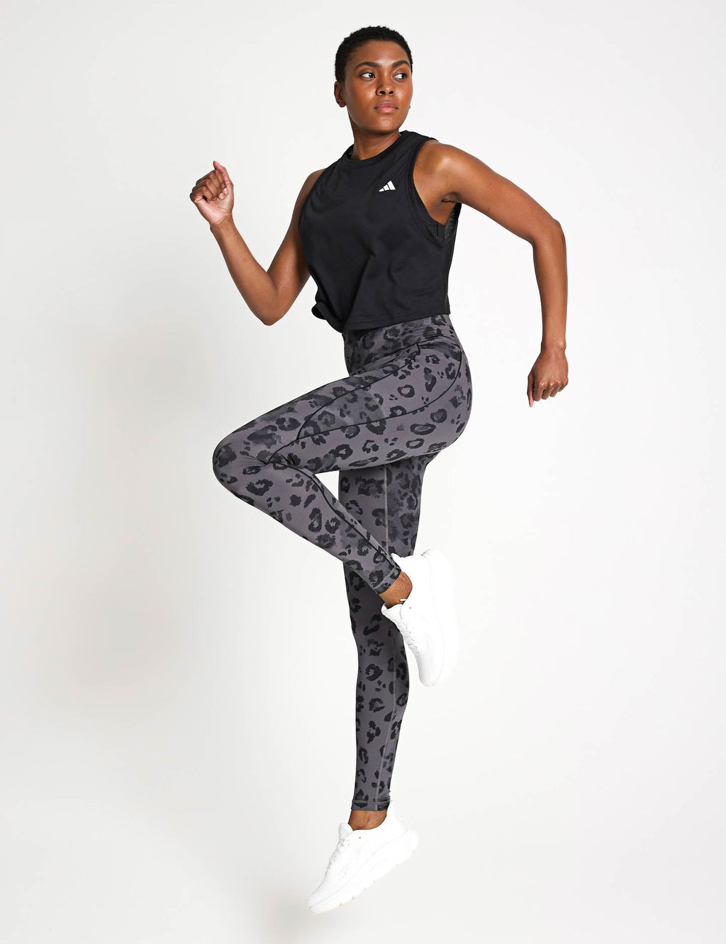 Train Essentials Boxy Workout Tank Top - Black
