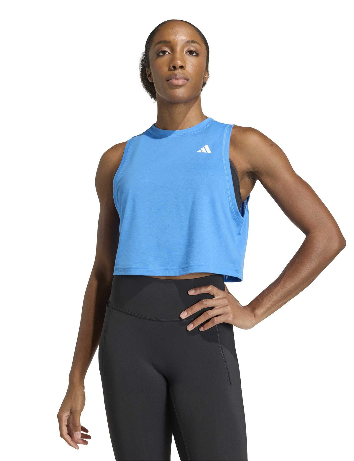 Train Essentials Boxy Workout Tank Top - Ray Blue