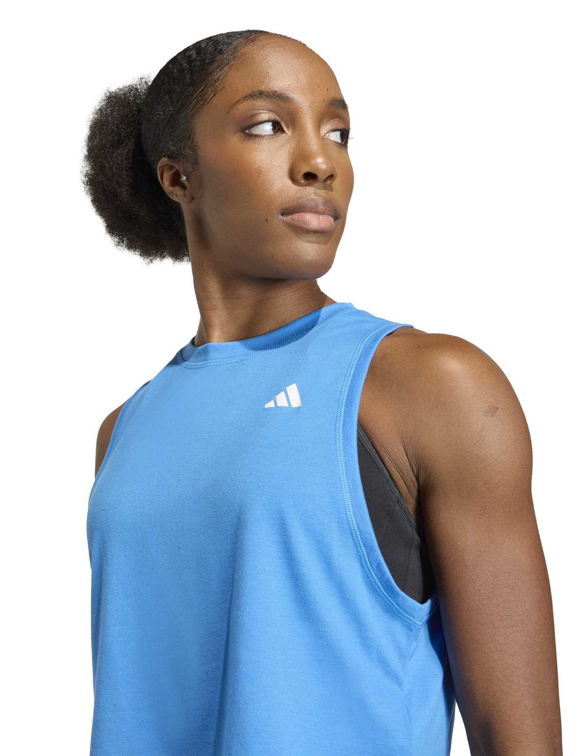 Train Essentials Boxy Workout Tank Top - Ray Blue