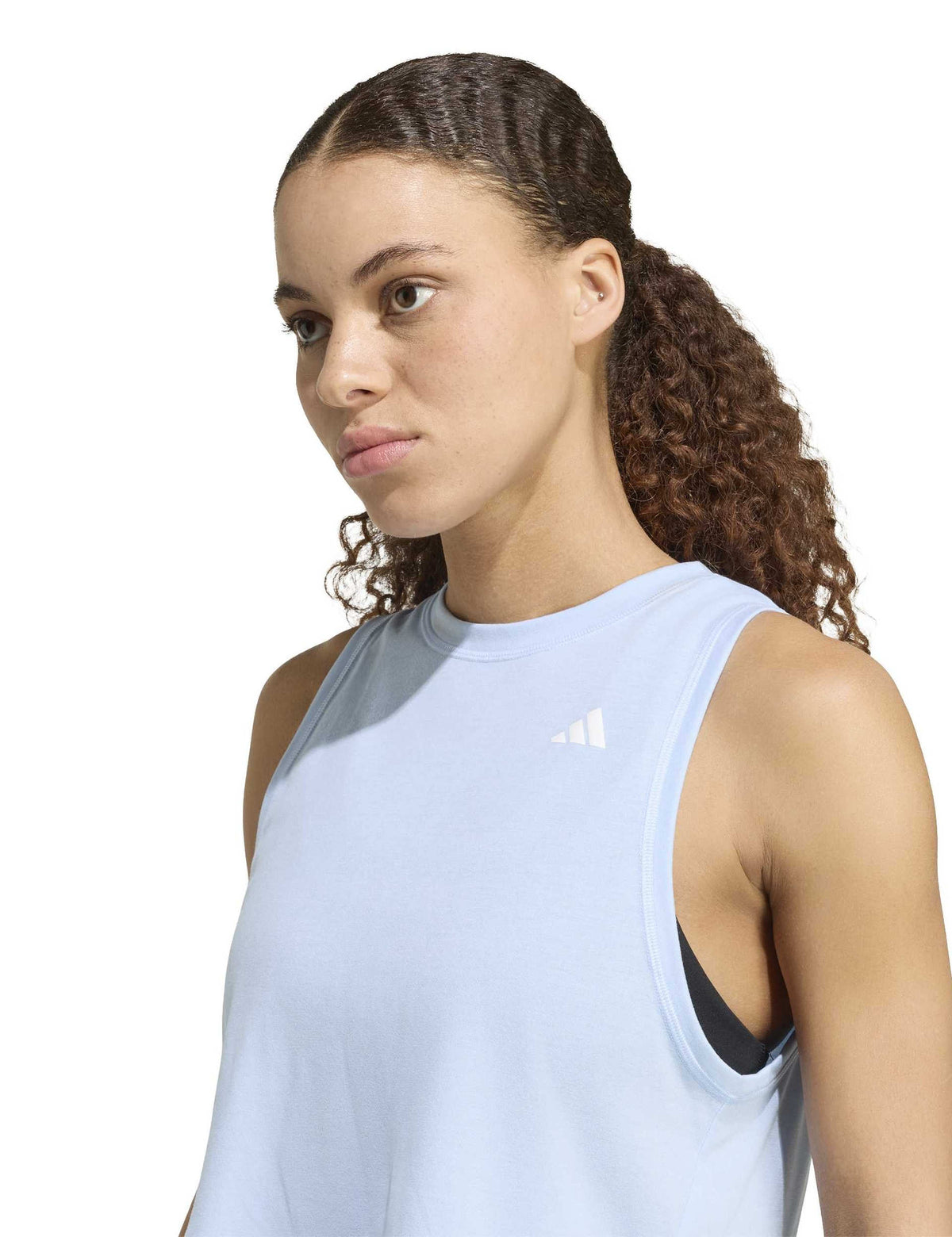 Train Essentials Boxy Workout Tank Top - Glow Blue