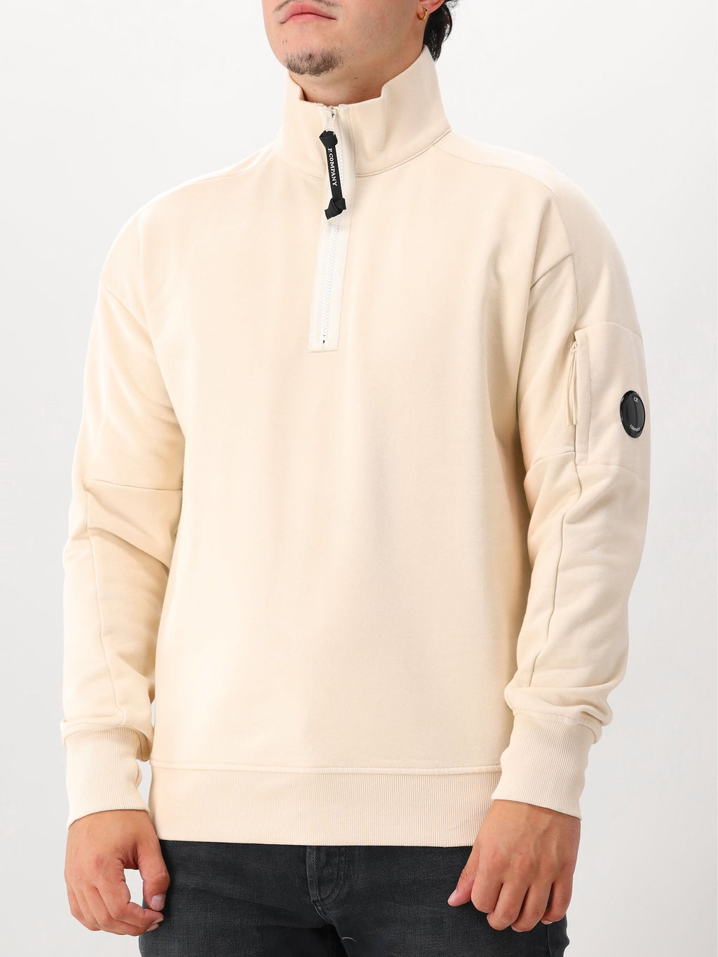 C.P. Company Sweater Beige Half Zip