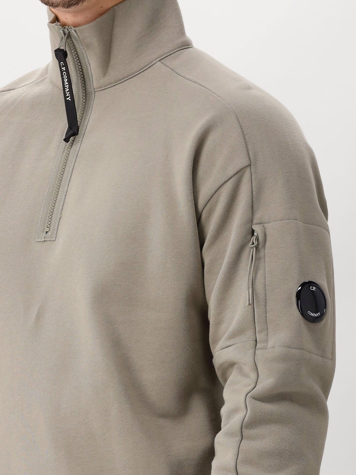 C.P. Company Sweater Groen Half Zip