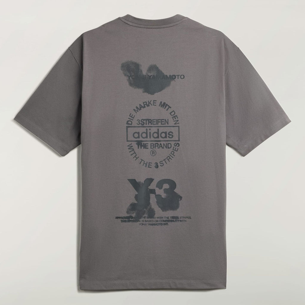 Y-3 GRAPHIC SHORT SLEEVE T-SHIRT - Granite