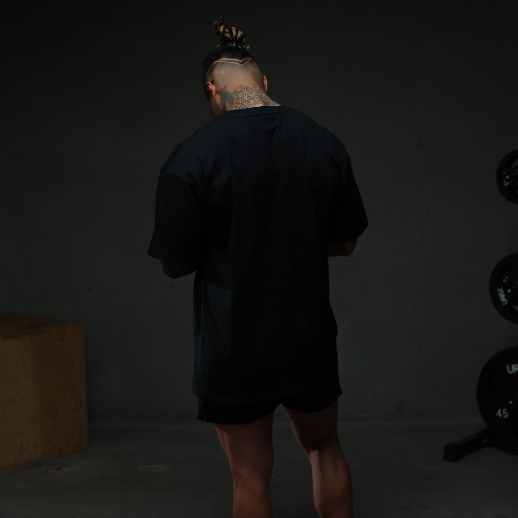 Initial Tee - Black/Black