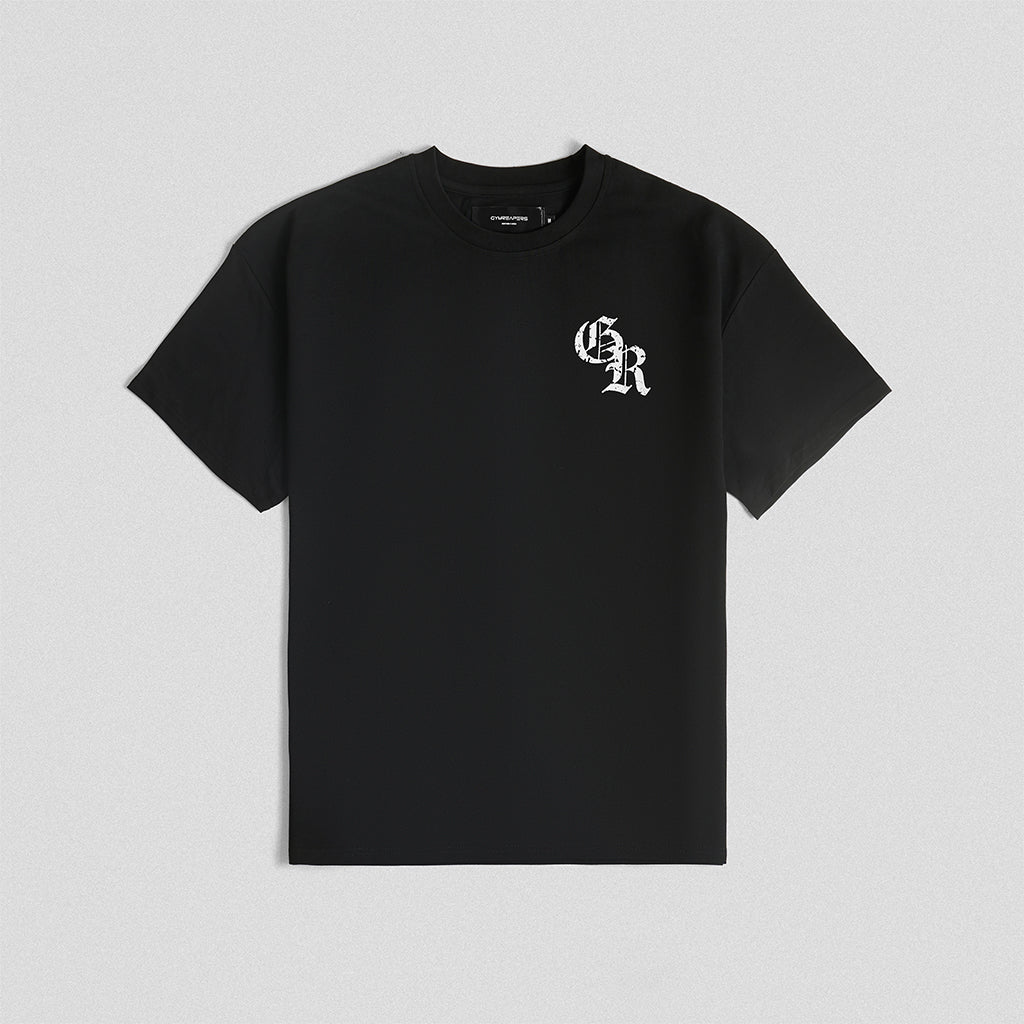 Initial Tee - Black/White